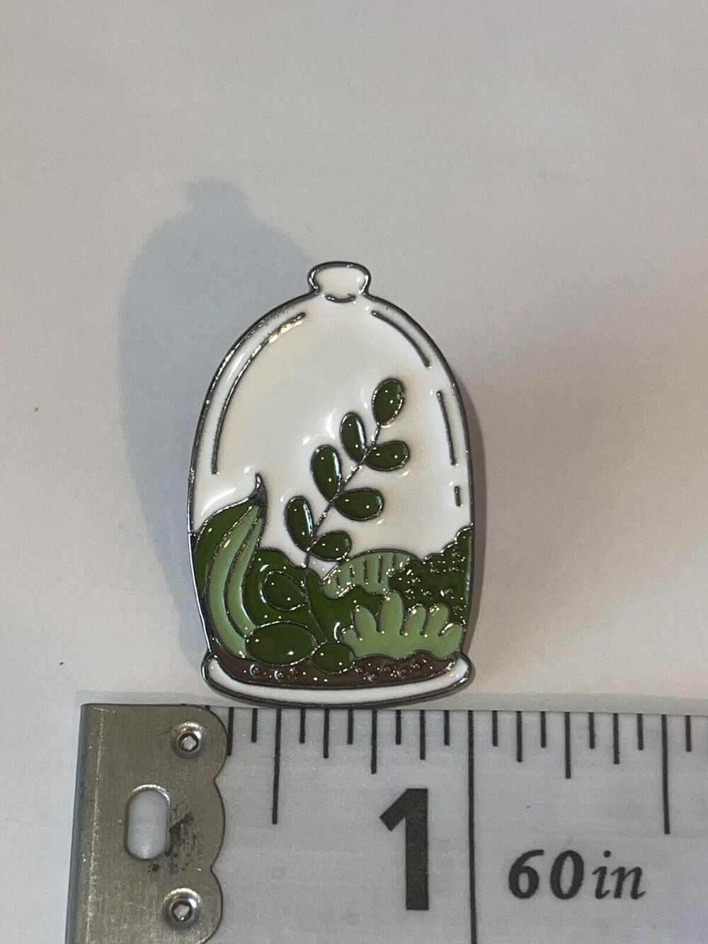 Terrarium Plants Jar Glass Dome Pin Brooch